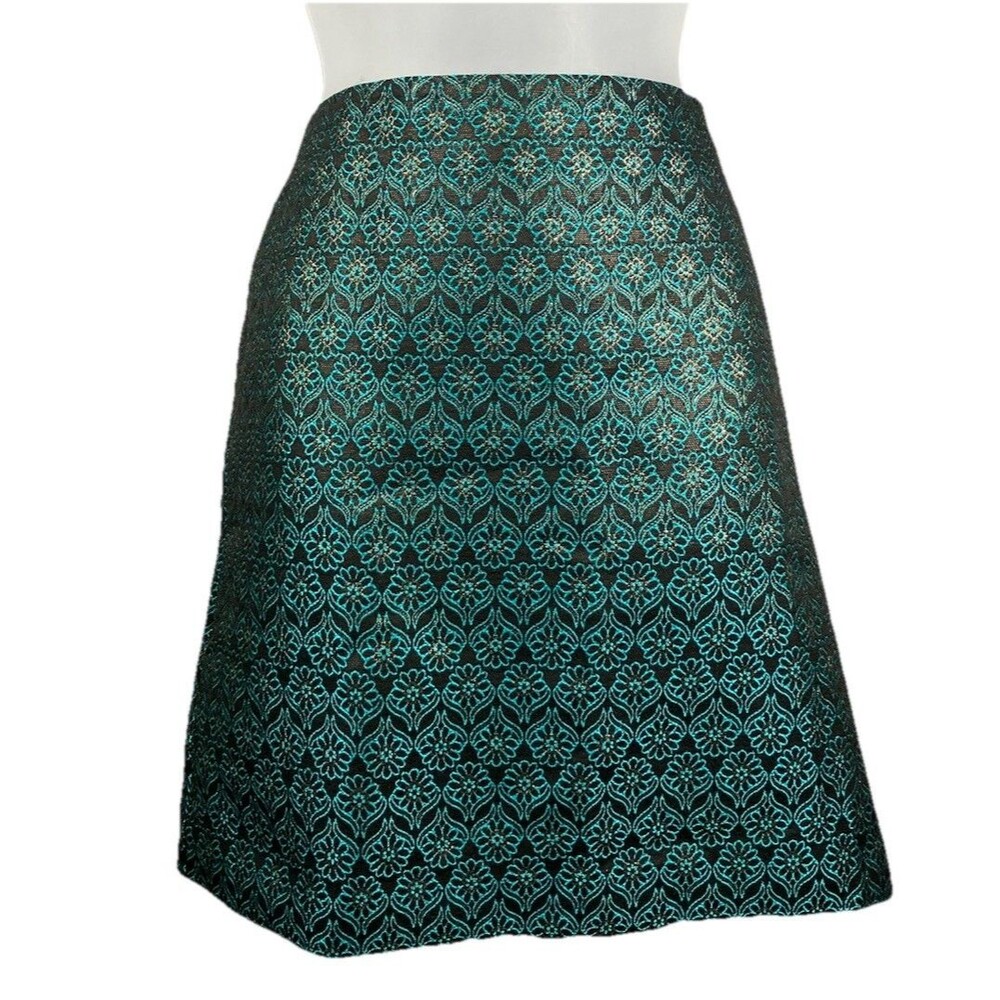 Ann Taylor LOFT Outlet Jacquard Floral Brocade Skirt 8P Preppy Party Elegant NWT